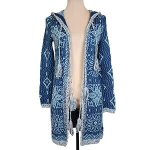 Free People Kai Pom Tapestry Cardigan Sweater